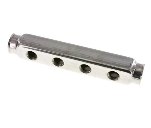2xG 1'' x 8xG 1/2'' Bloc distributeur en acier inoxydable double face 10 Bar