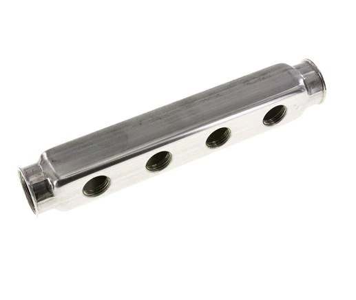 2xG 1'' x 8xG 1/2'' Bloc distributeur en acier inoxydable double face 10 Bar
