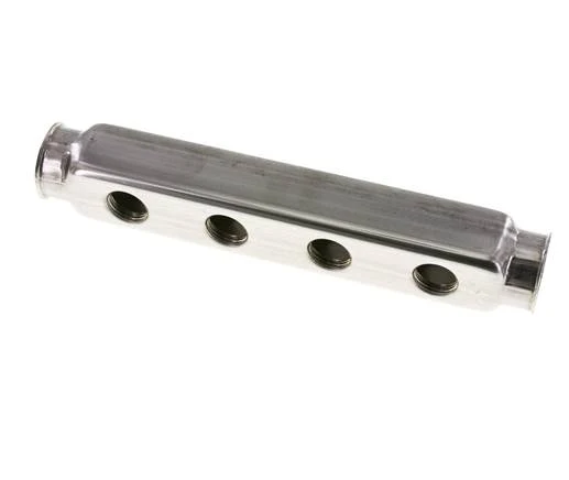 2xG 1'' x 8xG 1/2'' Bloc distributeur en acier inoxydable double face 10 Bar