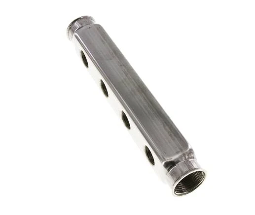 2xG 1'' x 8xG 1/2'' Bloc distributeur en acier inoxydable double face 10 Bar