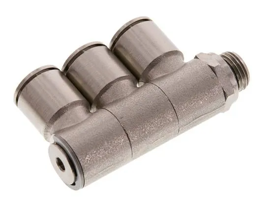 12mm x G1/4'' Manifold à 3 voies avec filets mâles Laiton NBR Rotatif
