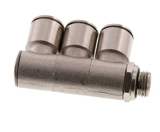12mm x G1/4'' Manifold à 3 voies avec filets mâles Laiton NBR Rotatif