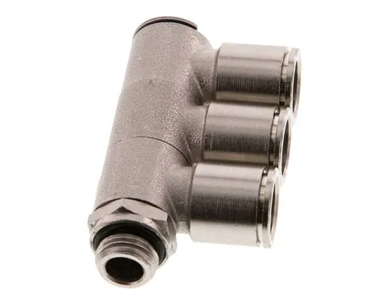 12mm x G1/4'' Manifold à 3 voies avec filets mâles Laiton NBR Rotatif