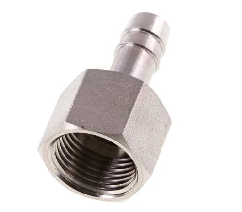 G 3/8'' x 8mm Barbe de tuyau en acier inoxydable 40 Bar