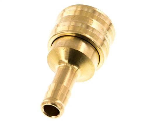 Laiton DN 7.2 (Euro) Manchon d'accouplement pneumatique Colonne de tuyau de 9 mm