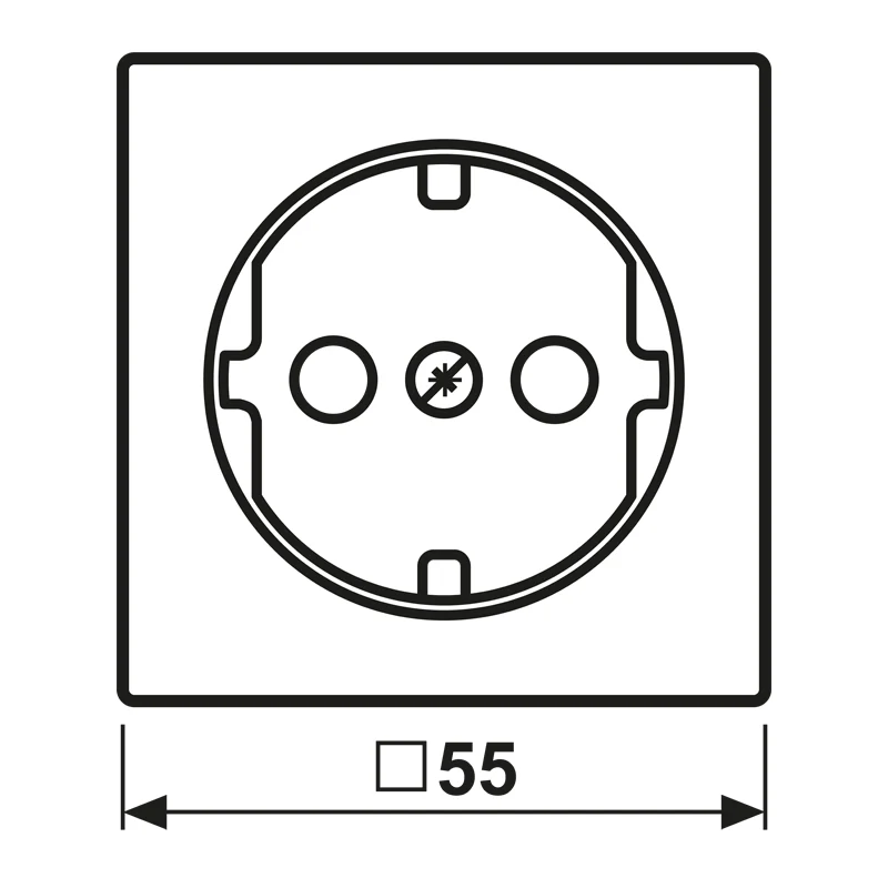 Jung A500 Capot Noir Mat Pour Plaque De Prise - A1520BFPLSWM