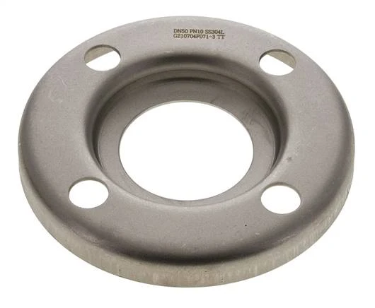 Flasque Libre DN50-PN10 Acier Inoxydable 1.4301 Pressé Semblable À DIN 2642 Et EN 1092-1 (Type 02)