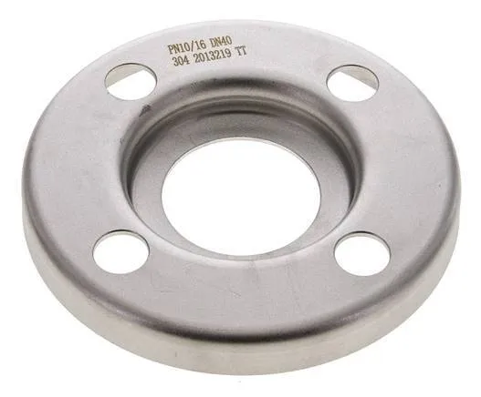 Flasque Libre DN40-PN10 Acier Inoxydable 1.4301 Pressé Semblable À DIN 2642