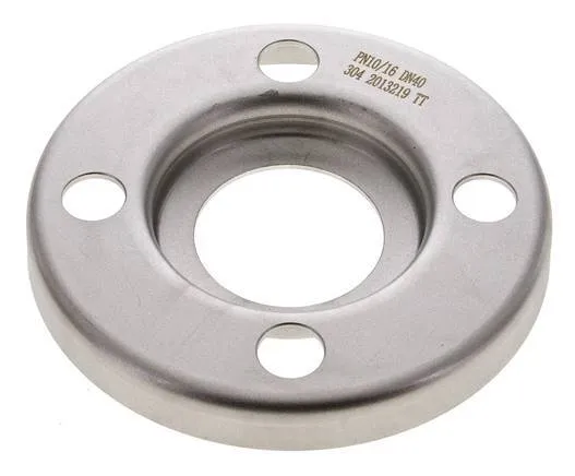 Flasque Libre DN40-PN10 Acier Inoxydable 1.4301 Pressé Semblable À DIN 2642
