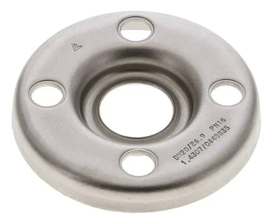 Flasque Libre DN20-PN10 Acier Inoxydable 1.4301 Pressé Semblable À DIN 2642