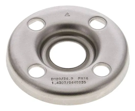 Flasque Libre DN20-PN10 Acier Inoxydable 1.4301 Pressé Semblable À DIN 2642