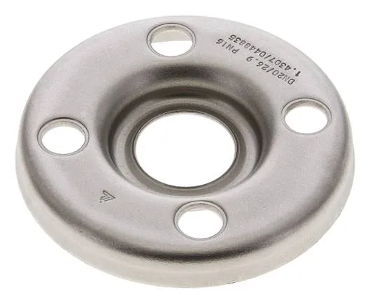 Flasque Libre DN20-PN10 Acier Inoxydable 1.4301 Pressé Semblable À DIN 2642