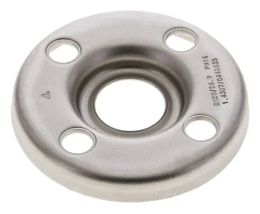 Flasque Libre DN20-PN10 Acier Inoxydable 1.4301 Pressé Semblable À DIN 2642