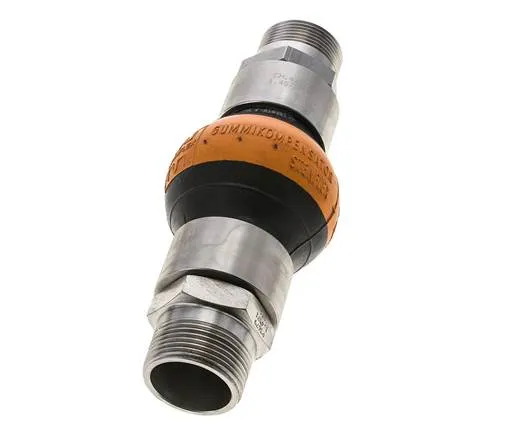 Joint D'Expansion En Caoutchouc Fileté DN32 R 1-1/4'' (Mâle)-R 1-1/4'' (Mâle) EPDM Acier Inoxydable