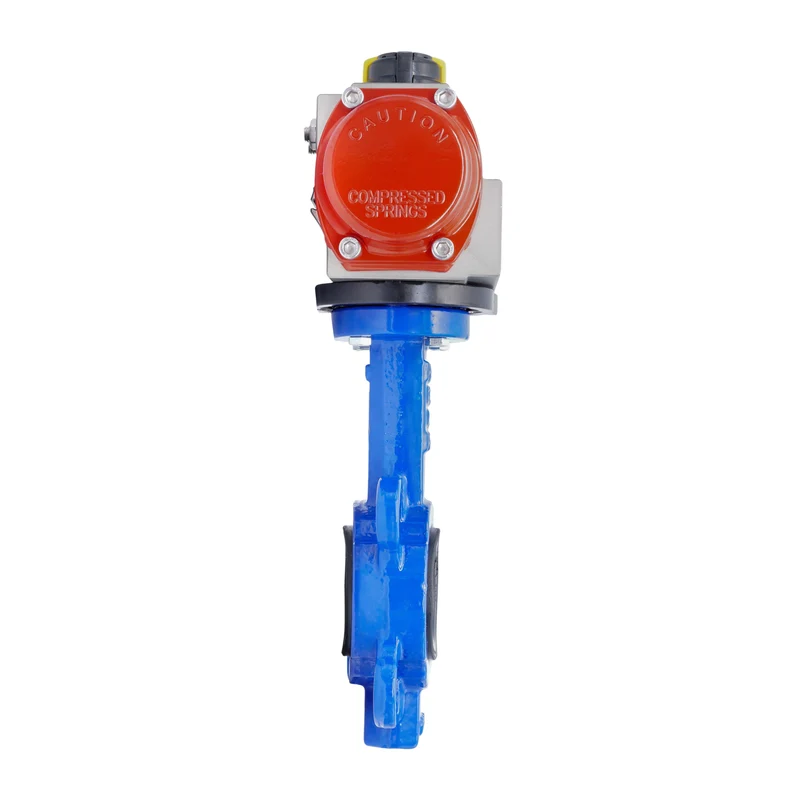 Vanne Papillon Pneumatique DN100 (4 Pouce) Wafer Fonte Acier Inoxydable FKM Fermeture Par Ressort