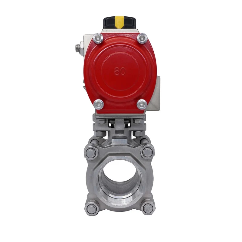 Vanne À Bille Pneumatique G3'' Acier Inoxydable Double Effet
