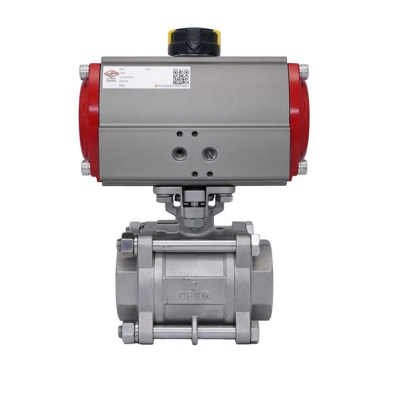 Vanne À Bille Pneumatique G1 1/2'' Acier Inoxydable Double Effet