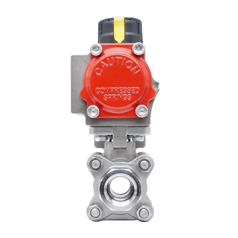 Vanne À Bille Pneumatique G1'' Acier Inoxydable Double Effet