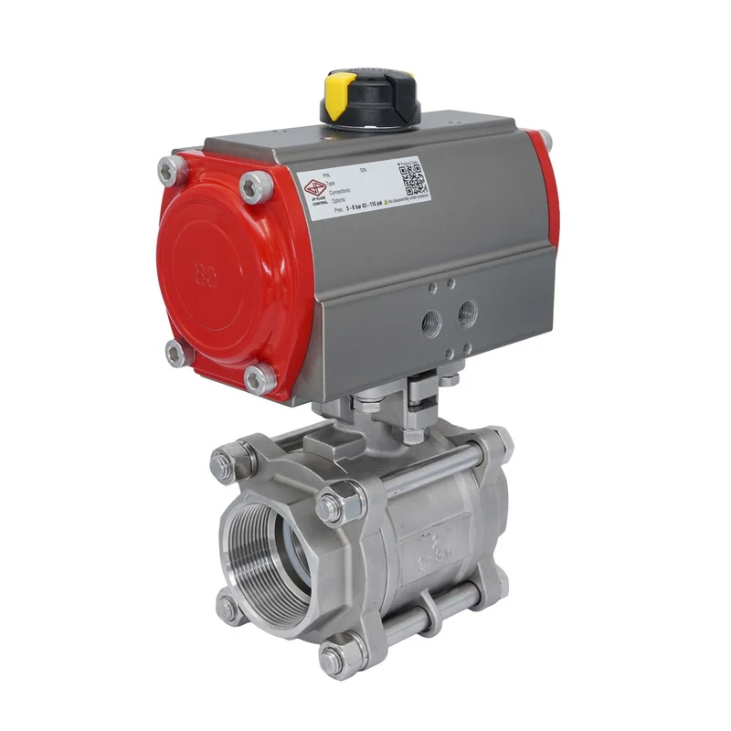Vanne À Bille Pneumatique G2'' Acier Inoxydable Fermeture Par Ressort
