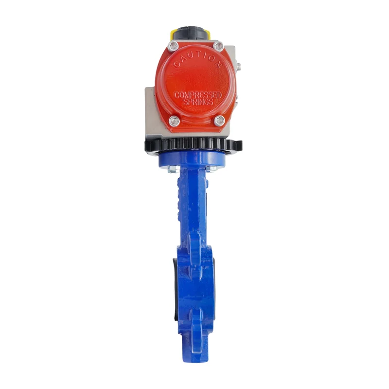 Vanne Papillon Pneumatique DN32 (1-1/4 Pouce) Lug Fonte Acier Inoxydable NBR Ouverture Par Ressort