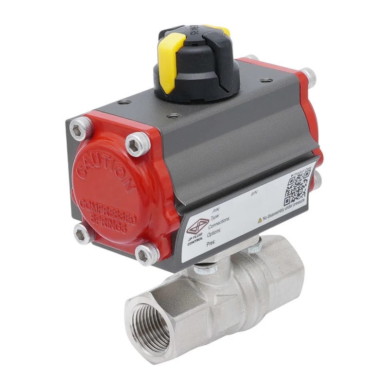 Vanne À Bille Pneumatique G1/4'' Laiton Ouverture Par Ressort