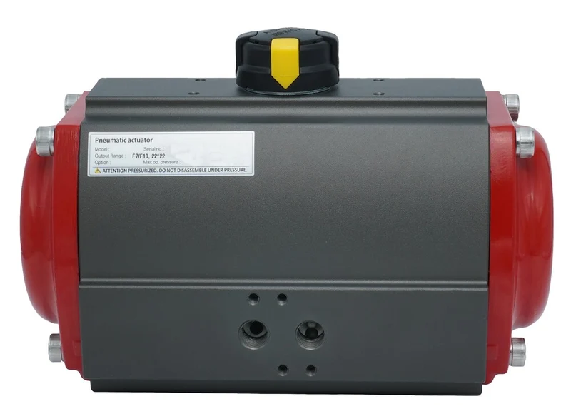 Actionneur Pneumatique À Crémaillère Et Pignon Double Effet 236,5Nm @ 6bar F07/F10 Filetages NPT - PR08D-N