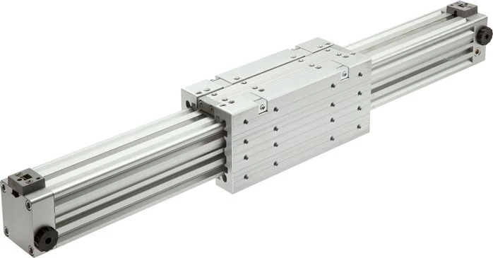 Vérin Sans Tige 50-900mm - Magnétique - Amortissement - Double Guidage