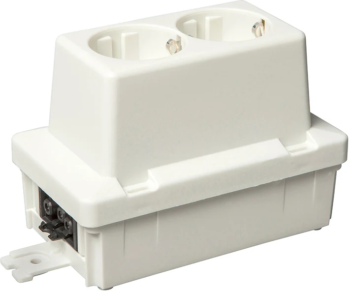 ABB Prise Schuko Double Avec Boîte De Fin D'alimentation GST18 (Prise européenne) - 1SPA007102F9300 [5 Pièces]
