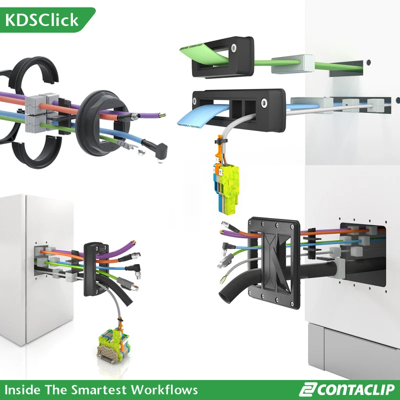 Conta-Clip Kds Passe-Câble Insert D'Étanchéité 5-6mm Noir - 28525.4 [10 Pièces]