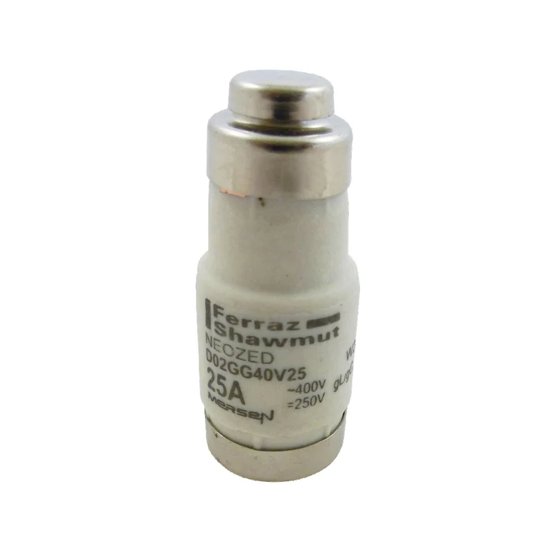 D02 Neozed GG Fusible 25A 400VAC 250VDC - W213160 [10 Pièces]