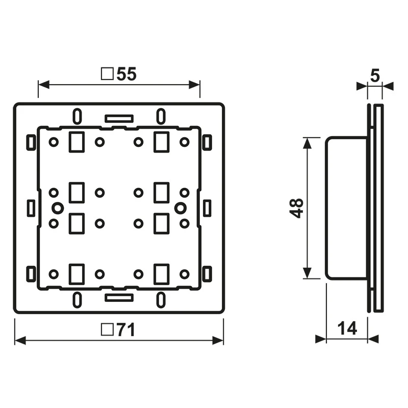 JUNG KNX 4 Canaux Universel Module Tactile Avec Capteur De Température - 42941ST