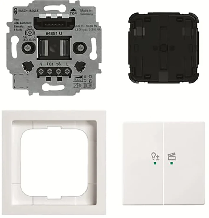 ABB Busch Free@Home Dimmer Sans Fil Flex Set Avenir 84 - 2CKA006200A0294