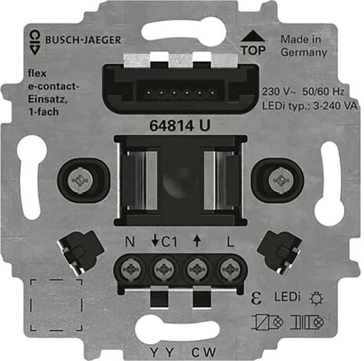 ABB Busch FlexTronics Prise De Base E Avec Contact Unique - 2CKA006800A3047
