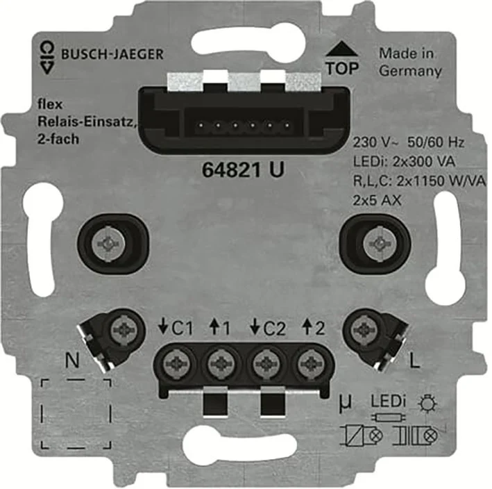 ABB Busch 2 Canal Relais Base FlexTronics - 2CKA006800A3044