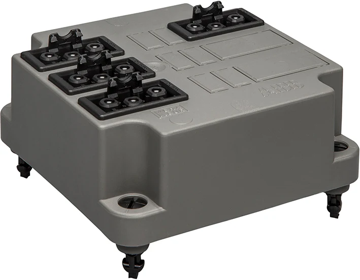 ABB 3640 Couvercle Recyclé Avec 4x Connecteurs 3-Pins GST18 - 1SPA007130F9530
