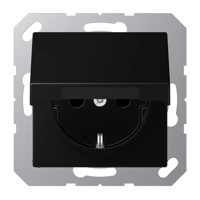 Prise Murale Jung A500 16A 250V IP44 Avec Capot De Sécurité (Prise européenne) - A1520BFKIKLSWM