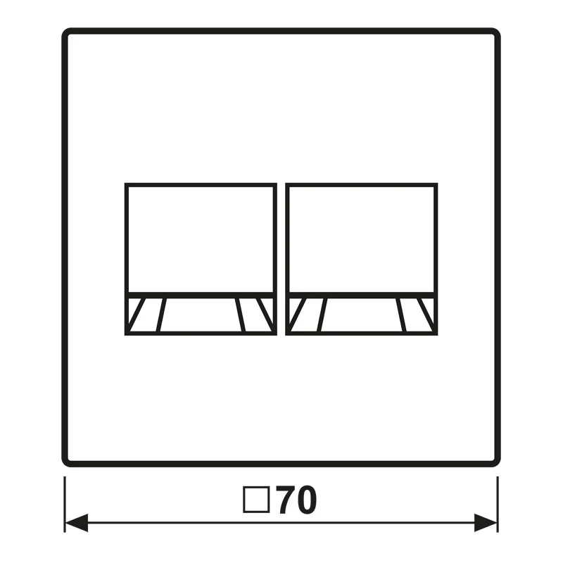 Série LS Double Prise Modulaire Capot Acier Inoxydable - ES1969-2WE