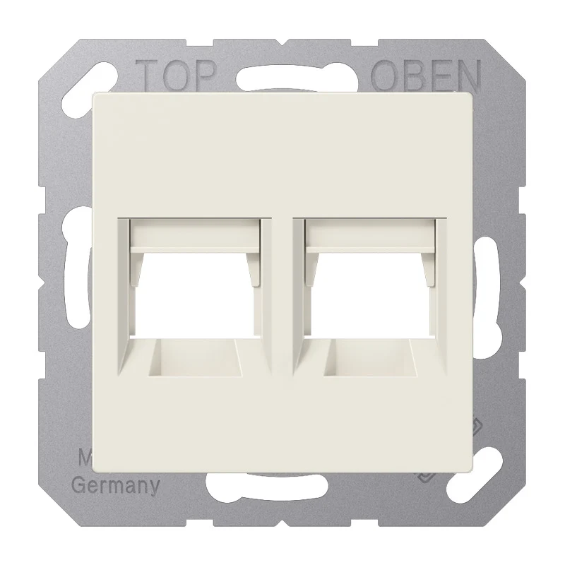 Jung AS500 Double Prise Modulaire Capot Blanc - A1569-2AT