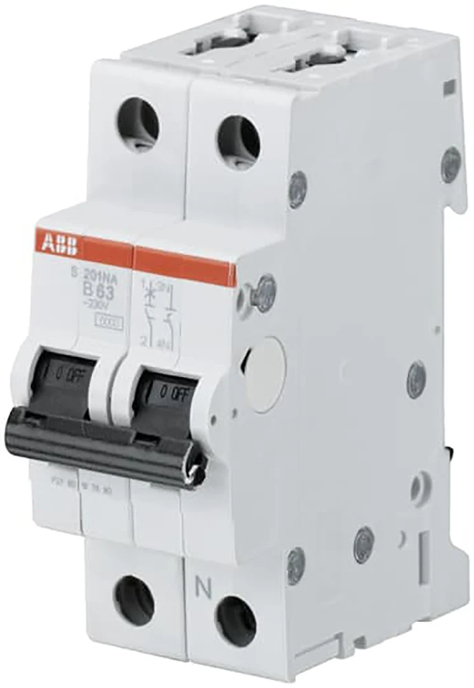 Abb S200 Mcb 1P+N 2A B-Courbe 6Ka Disjoncteur - 2Cds251103R0025