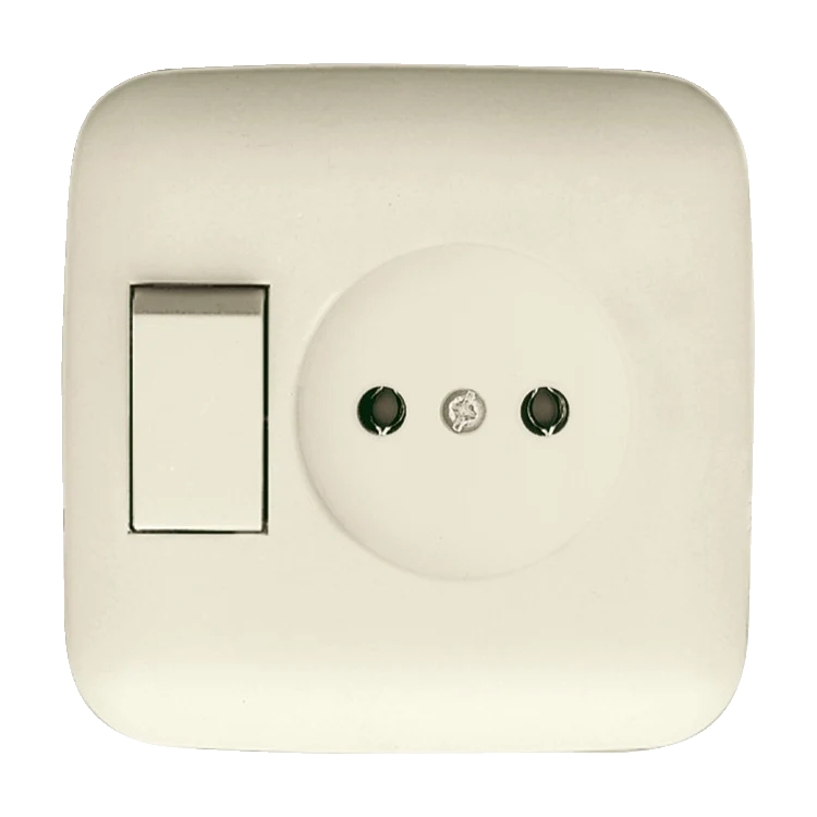 ABB Busch-Jaeger Interrupteur Prise Combiné Série SI Crème - 2CKA001611A0128