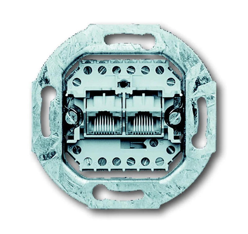 ABB Double Prise De Données RJ45 Cat3 - 2CKA000230A0243