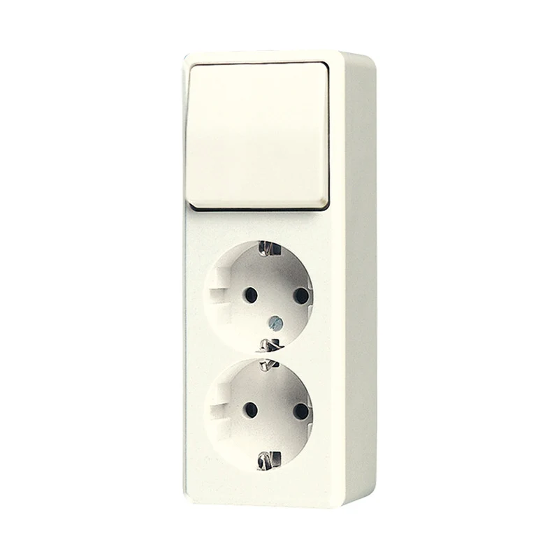 Jung Ap600 Combiné De Prise Double Blanc - 626A