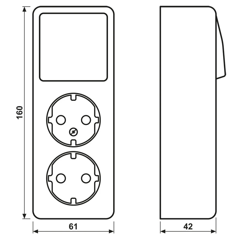 Jung Ap600 Combiné De Prise Double Blanc - 626A
