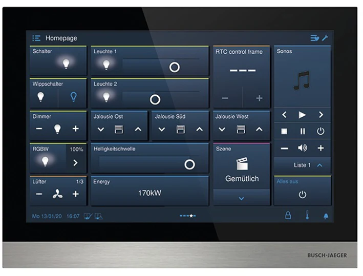 ABB Welcome IP Touch 10 Affichage Vidéo Interphone Noir - 2TMA130050B0058