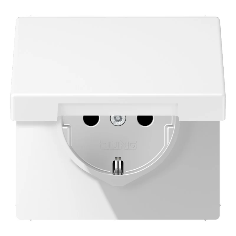 Jung LS990 Prise Murale Protégée 16A Avec Capot De Sécurité (Prise européenne) - LS1520NBFKIKLWWM