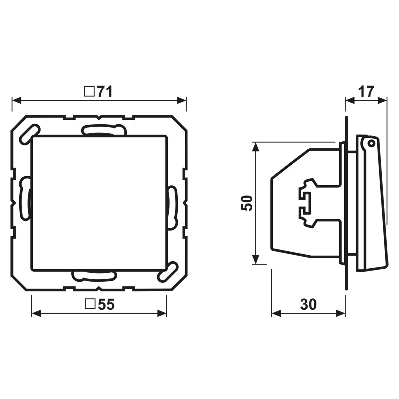 Prise Murale Jung A500 Avec Capot De Protection IP44 16A Noir (Prise européenne) - A1520NBFKIKLSWM