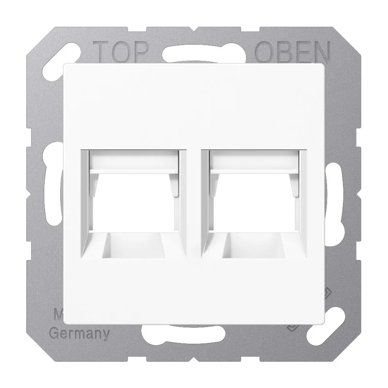 Jung AS500 Double Plaque De Capot RJ45 Blanche - A1569-2BRWW