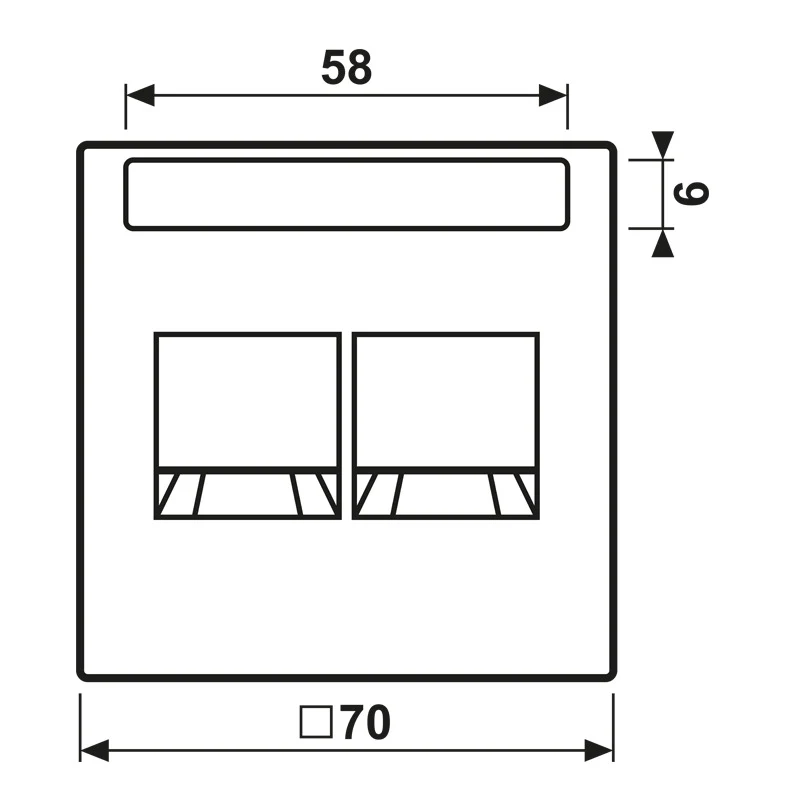 LS990 Double Prise Modulaire Capot Plaque Graphite Noir - LS1969-2NAWESWM