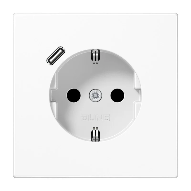 Prise Murale Jung LS990 Avec Port USB-C Charge Rapide (Prise européenne) - LS1520-18CWW