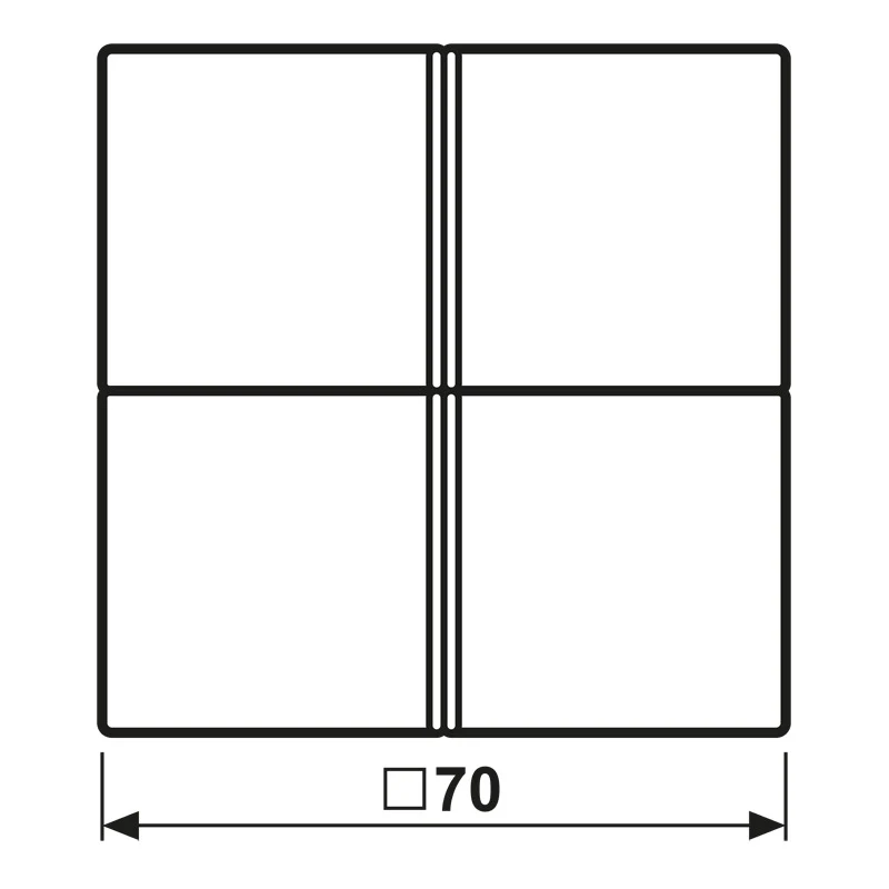 Jung F40 LS 4 Bouton Panneau De Contrôle KNX Mat Blanc - LS404TSAWWM
